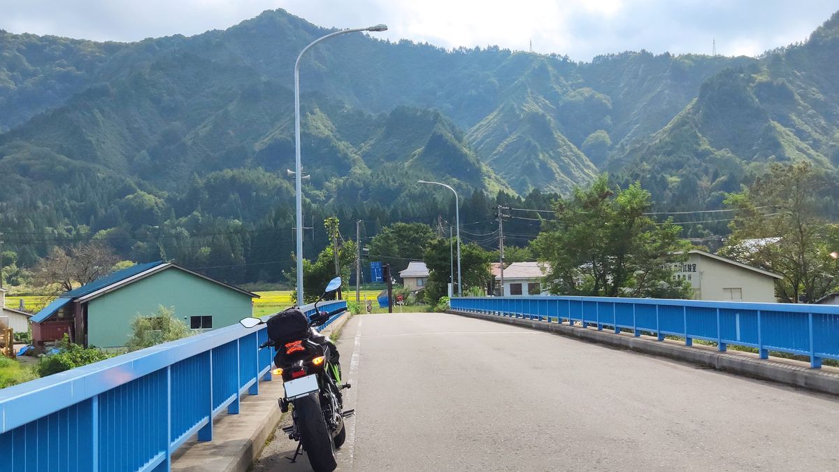 Motorcycle on a mountain road