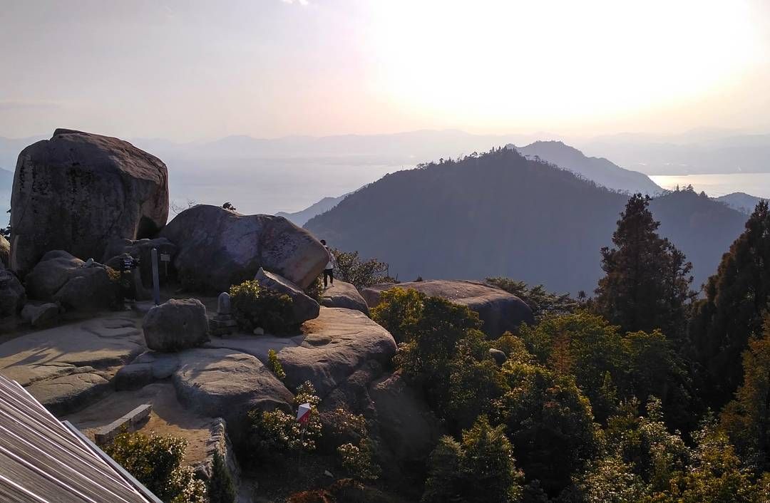 Hillside at sunset near Hiroshima